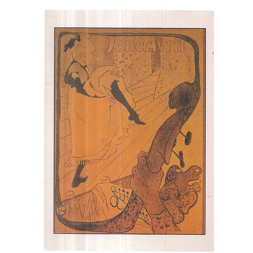 JARDIN DE PARIS painting by Toulouse-Lautrec unused vintage postcard =
