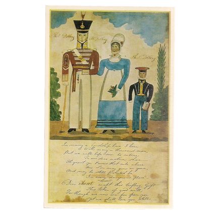 1826...self portrait COLOUR SERGEANT DOLLERY 34th CUMBERLAND REGIMENT postcard =