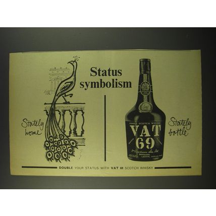 1964 Vat 69 Scotch Ad - Status symbolism