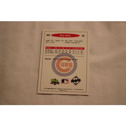 Billy White 1991 Classic Best NO. 363