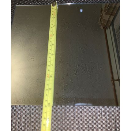 Frameless Glass Mirror With Hole for Hanging in Bathroom/ Livingroom 35X25cm