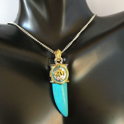 Necklace Men’s Fashion Buffalo “Simulated Turquoise” #316 USA Seller
