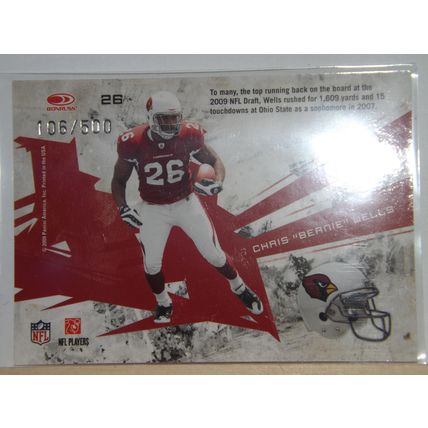 2009 Rookies & Stars CHRIS 'BEANIE' WELLS (Cardinals) Cross Training #26 106/500