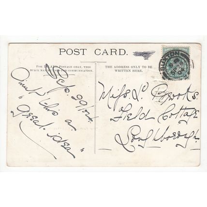 The Corbiere Lighthouse Jersey Postcard 1904 with Heraldic Crest