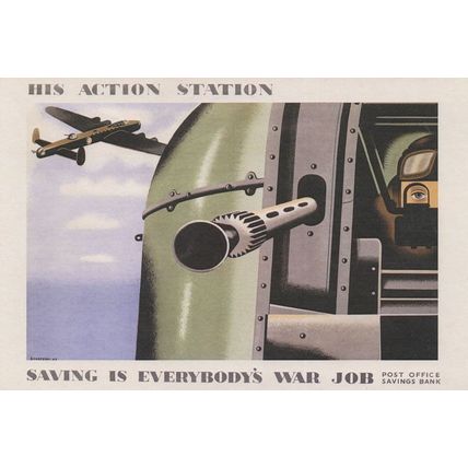 Post Office Savings Bank Is Everybody's War Job Postcard