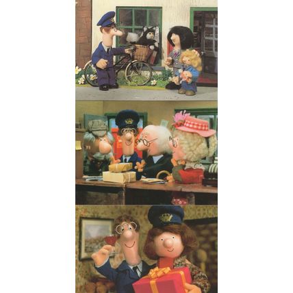 Postman Pat & Sara at the Post Office Cycles 3x Postcard s