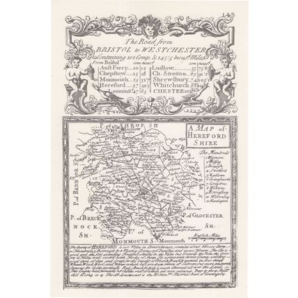 Stage Coach Route From Bristol to West Chester Map Postcard