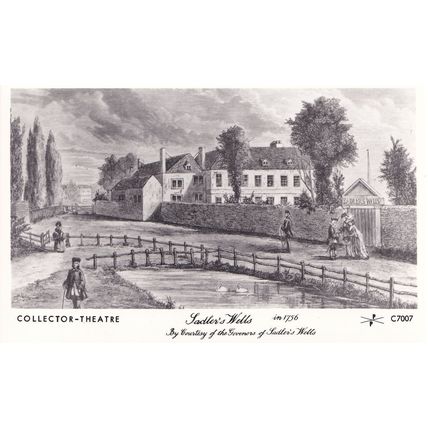 Sadlers Wells Theatre London in 1700s Painting RPC Postcard