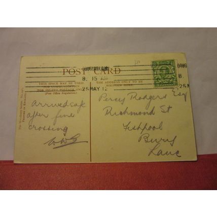 KING WILLIAM'S COLLEGE, CASTLETOWN, ISLE OF MAN used antique postcard. 1912 pm =
