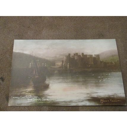ETW Dennis Postcard - Conway Castle from Deganwy Shore - North Wales