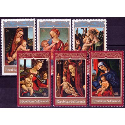 ZAYIX Burundi 408-410, C165-C167 MNH Christmas Madonna & Child 111022S154