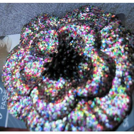 Goody Large Flower Glitter Metal Sectioning Hair Clip Jewelry Accessory Safe Pin