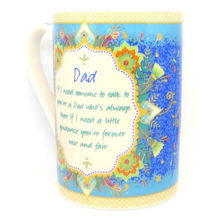 Dad Mug Fine China with Verse Comes Boxed Fathers Day Gift 10.5 CM Tableware