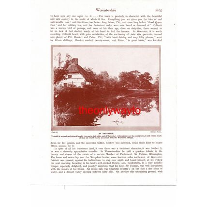Trotshill, Worcestershire (Loft Cleeve Prior, Reverse), Book Illustration, c1920