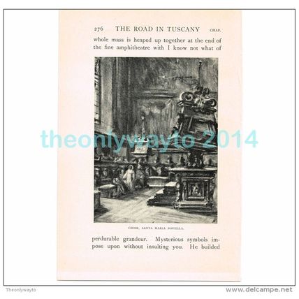 CHOIR, SANTA MARIA NOVELLA, FLORENCE, ITALY, BOOK ILLUSTRATION/PRINT, 1904