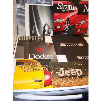2002 DODGE TRUCKS NEON STRATUS CHRYSLER PROWLER 300M JEEP SALES BROCHURES (9)