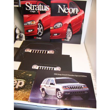 2002 DODGE TRUCKS NEON STRATUS CHRYSLER PROWLER 300M JEEP SALES BROCHURES (9)
