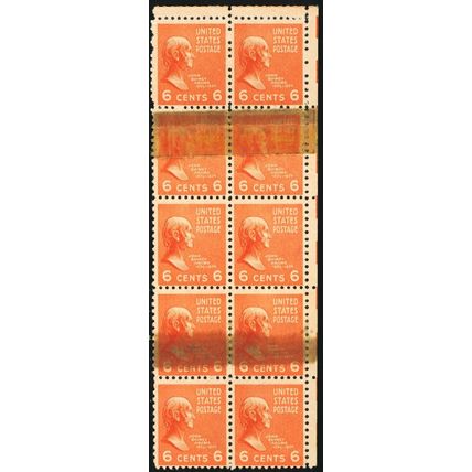 811, Mint NH 6¢ Double Paper And Tape Splice Error - Stuart Katz