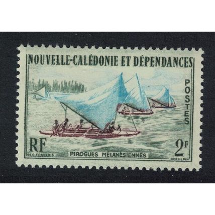 New Caledonia Outrigger canoes racing 2f 1959 MNH SG#345
