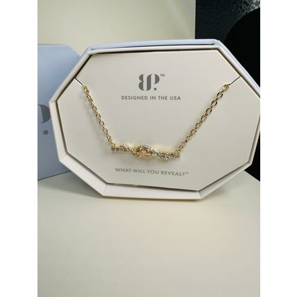 NIB Bomb Party Necklace 18" NK68049 Swirling Moments Smokey Topaz CZ Gold P
