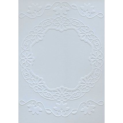 A6 Embossed Card. 10 Sheets. Frame. Cardmaking Scrapbooking Crafts Toppers