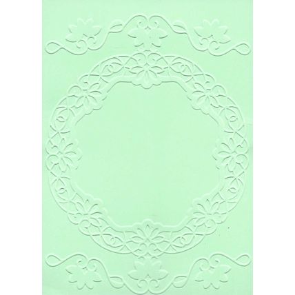 A6 Embossed Card. 10 Sheets. Frame. Cardmaking Scrapbooking Crafts Toppers