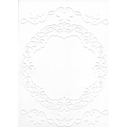 A6 Embossed Card. 10 Sheets. Frame. Cardmaking Scrapbooking Crafts Toppers
