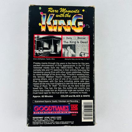 Elvis Presley - Rare Moments With the King VHS Video Tape