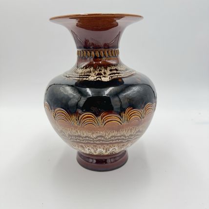 Vintage HAEGER Art Pottery VASE GRAND CANYON M-13 SIGNED S. MAGLIO