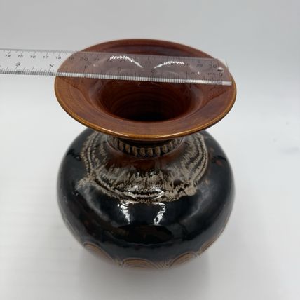 Vintage HAEGER Art Pottery VASE GRAND CANYON M-13 SIGNED S. MAGLIO