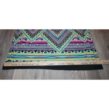 Women's Summer Cloths Maxi Dress Sleeveless southwest Aztec Design Size 12 BOHO
