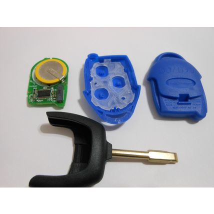A GENUINE FORD TRANSIT VAN TRUCK MK7 3 BUTTON BLUE REMOTE KEY TESTED REFURBISHED