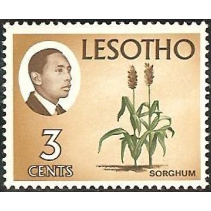 Lesotho QEII 1968 3c Chocolate Green & Yellow Brown Unmounted Mint MNH SG 151