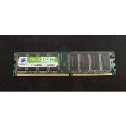 Corsair Value select RAM. VS256MB333. PC2700 DDR. 256MB. EAN: 0870584001225
