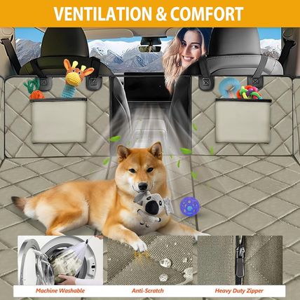 Back Seat Extender for Dogs-Large Space, Dog Car Seat Cover Hard Bottom Holds 42