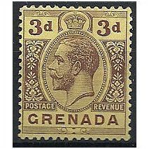 Grenada 1926 SG122 3d Purple/Yellow Mounted Mint .. .