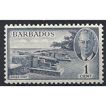 Barbados 1950 SG271 1c Indigo Mounted Mint ...