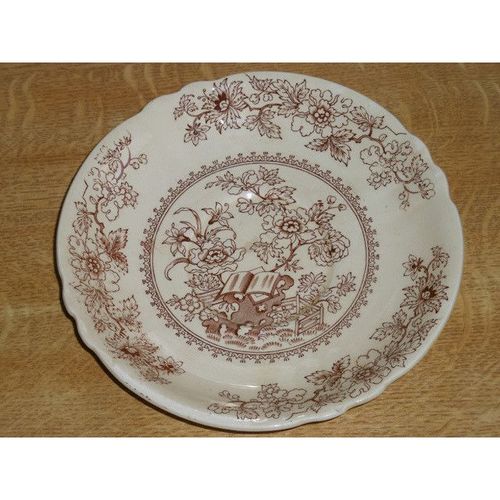Pretty Vintage Mason's Brown & Cream Ironstone Saucer