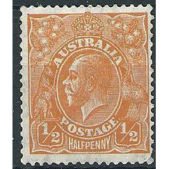 Australia 1933 SG124 1/2d Orange Mounted Mint ... .