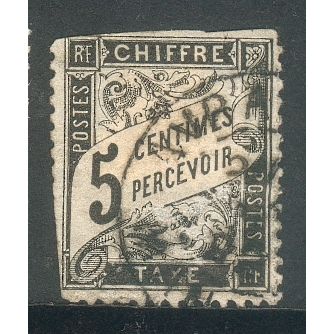 France 1881 (perf) - SGD63 - 5c black - Postage Due - used