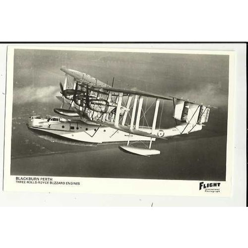 Aviation BLACKBURN PERTH Postcard by Flight International