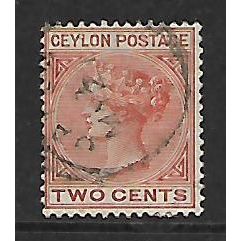 CEYLON 1883 - 98 2c PALE BROWN SG 146 FINE USED