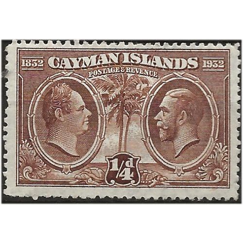 Cayman Islands 1932 SG84 1/4d Brown Mounted Mint . ..