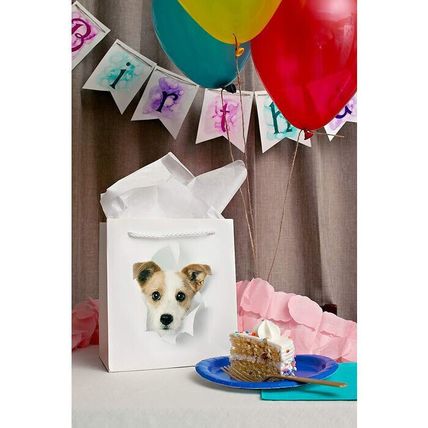 5 Pack of Gift Bags for Dog Lovers-Rope Handles-Reusable & Biodegradable-7"x7.5"