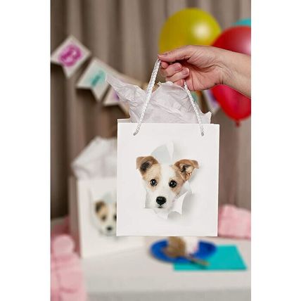 5 Pack of Gift Bags for Dog Lovers-Rope Handles-Reusable & Biodegradable-7"x7.5"