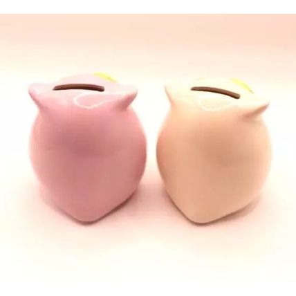 Pastel Shades Owl Moneyboxes Ceramic 9 CM Gift Home Decor Savings Money Notes
