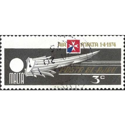 MALTA, Air Malta, black 1974, 3c, #4