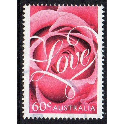 Australia 2014 Romance - Pink Rose 60c Sheet Used