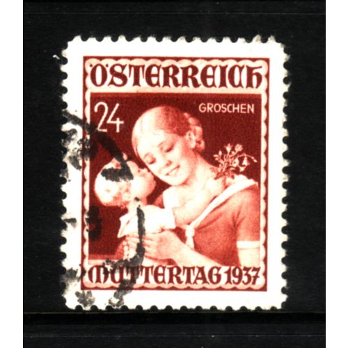 AUSTRIA 1937 SG 804 24G RED MOTHERS DAY FINE USED
