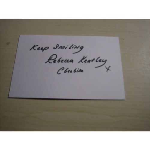 Rebecca Keatley (CBeebies) hand signed RARE *FREE POST*